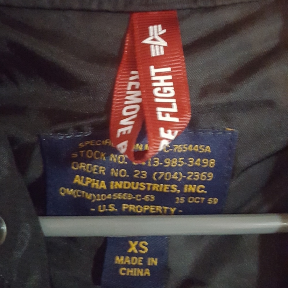 Alpha black nylon jacket